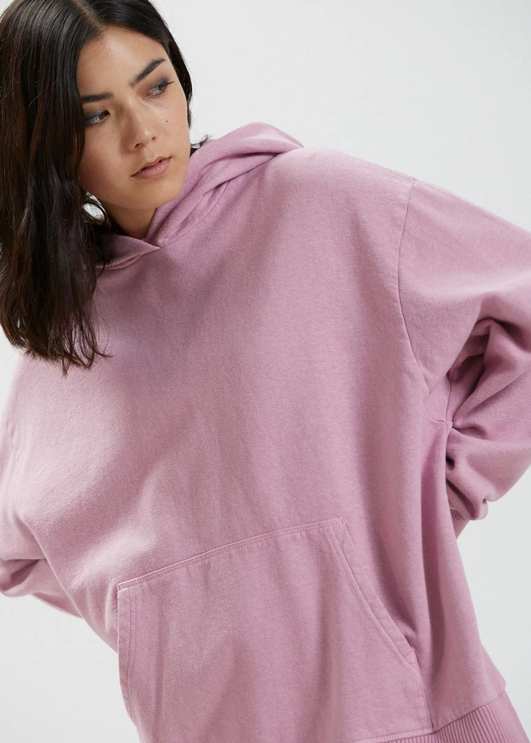 Afends Womens Remi - Hemp Oversized Hoodie - Smokey Pink Clothing 2 Afends Womens Remi - Hemp Oversized Hoodie - Smokey Pink Clothing