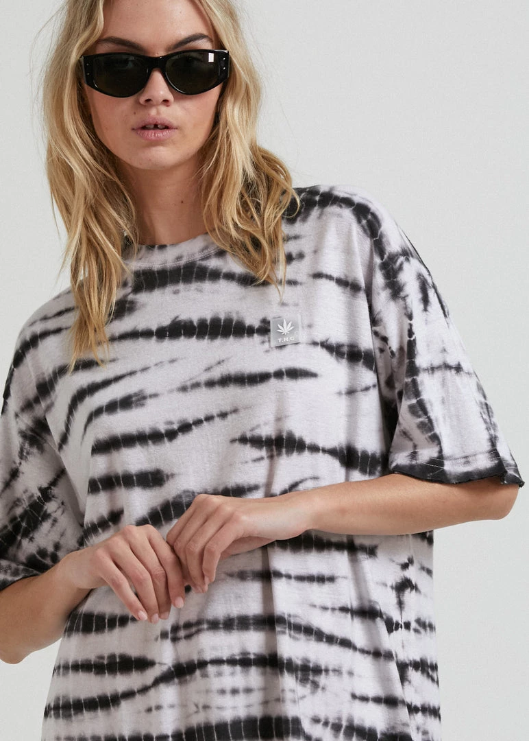 Afends Womens Hannah - Hemp Dyed Oversized T-Shirt - Black Clothing 2 Afends Womens Hannah - Hemp Dyed Oversized T-Shirt - Black Clothing