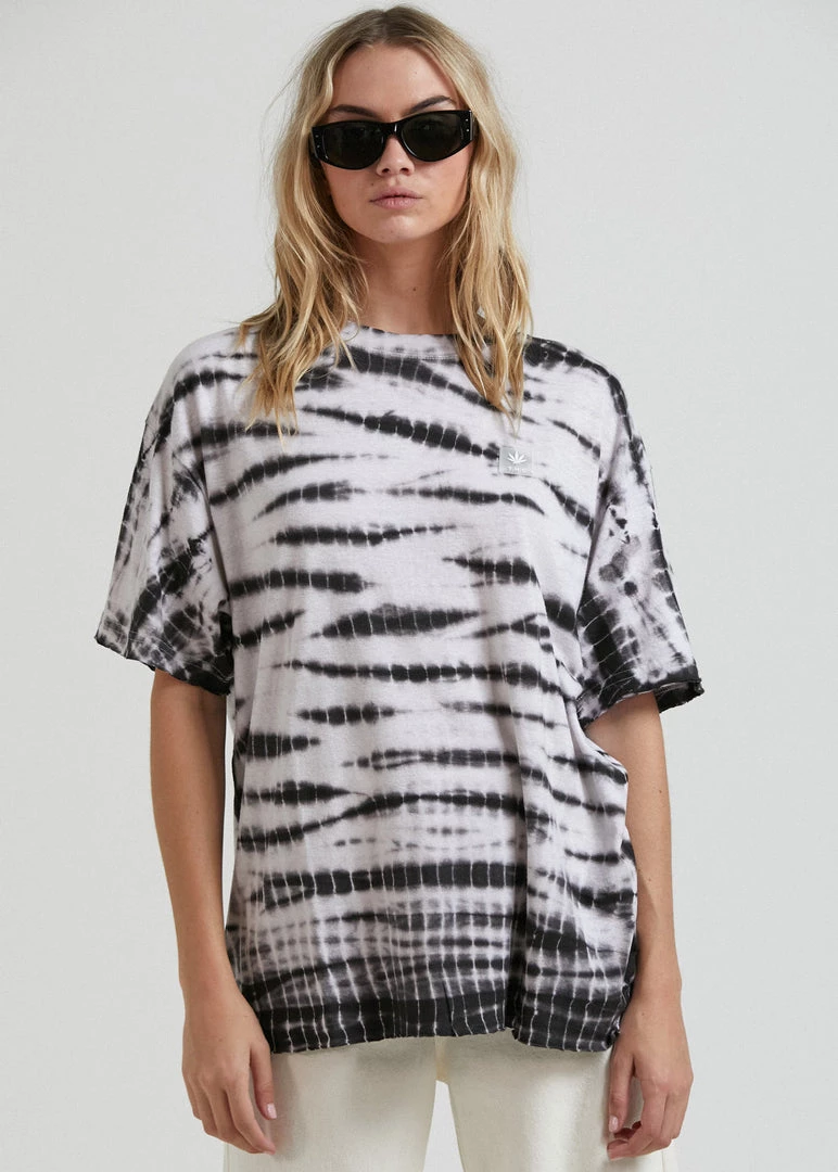 Afends Womens Hannah - Hemp Dyed Oversized T-Shirt - Black Clothing 1 Afends Womens Hannah - Hemp Dyed Oversized T-Shirt - Black Clothing