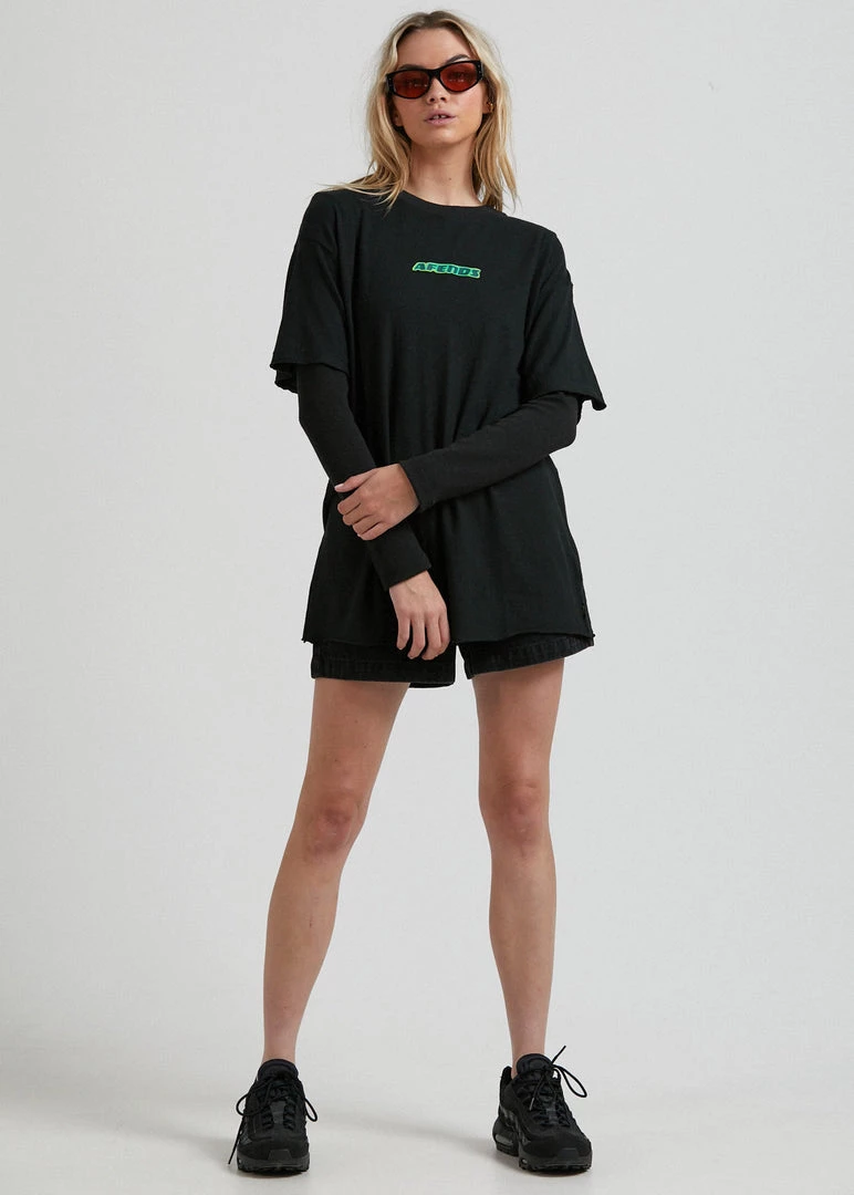 Afends Unisex Remember To Breathe - Unisex Hemp Oversized T-Shirt - Black Clothing 6 Afends Unisex Remember To Breathe - Unisex Hemp Oversized T-Shirt - Black Clothing