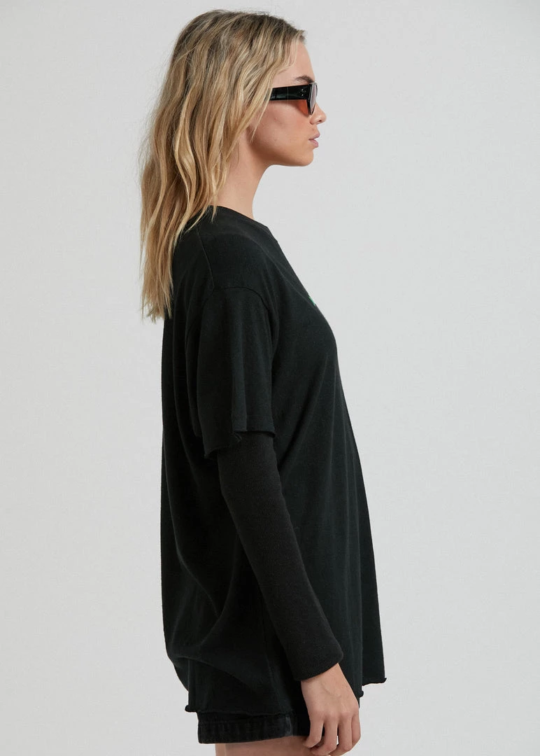 Afends Unisex Remember To Breathe - Unisex Hemp Oversized T-Shirt - Black Clothing 10 Afends Unisex Remember To Breathe - Unisex Hemp Oversized T-Shirt - Black Clothing