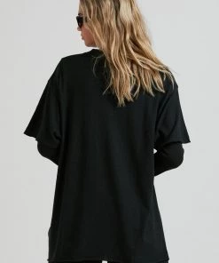 Afends Unisex Remember To Breathe - Unisex Hemp Oversized T-Shirt - Black Clothing 17 Afends Unisex Remember To Breathe - Unisex Hemp Oversized T-Shirt - Black Clothing