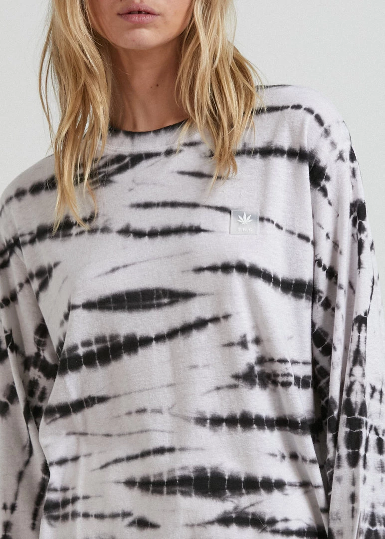 Afends Womens Hannah - Hemp Dyed Long Sleeve T-Shirt - Black 2 Afends Womens Hannah - Hemp Dyed Long Sleeve T-Shirt - Black