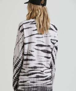 Afends Womens Hannah - Hemp Dyed Long Sleeve T-Shirt - Black 9 Afends Womens Hannah - Hemp Dyed Long Sleeve T-Shirt - Black