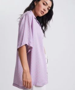 Clothing Afends Womens Carlo - Recycled Check Short Sleeve Shirt - Candy Check 6 Clothing Afends Womens Carlo - Recycled Check Short Sleeve Shirt - Candy Check