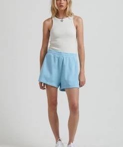 Clothing Afends Womens Dixie - Hemp Sweat Shorts - Sky Blue