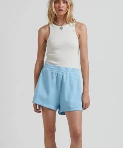 Clothing Afends Womens Dixie - Hemp Sweat Shorts - Sky Blue