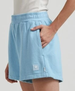 Clothing Afends Womens Dixie - Hemp Sweat Shorts - Sky Blue