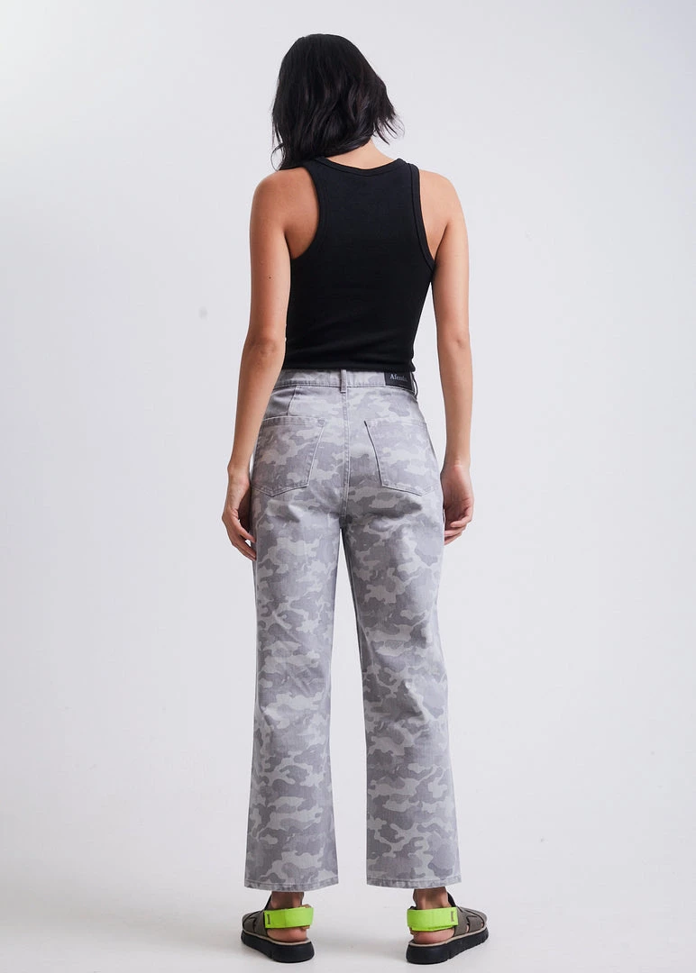 Afends Womens Cadet Shelby - Organic Denim Wide Leg Jeans - Camo 4 Afends Womens Cadet Shelby - Organic Denim Wide Leg Jeans - Camo