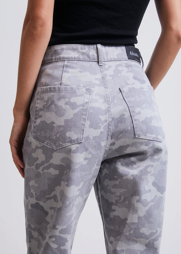 Afends Womens Cadet Shelby - Organic Denim Wide Leg Jeans - Camo 5 Afends Womens Cadet Shelby - Organic Denim Wide Leg Jeans - Camo
