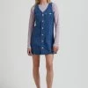 Afends Womens Kaia - Hemp Denim Dress - Authentic Blue
