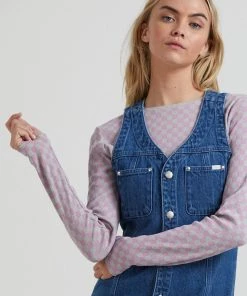 Afends Womens Kaia - Hemp Denim Dress - Authentic Blue 7 Afends Womens Kaia - Hemp Denim Dress - Authentic Blue