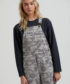 Clothing Afends Womens Cadet Lucie - Organic Denim Overalls - Camo