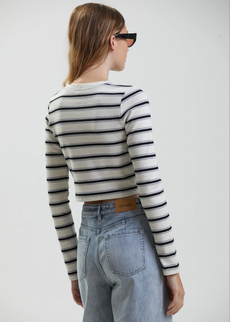 Afends Womens Moby - Hemp Striped Long Sleeve Top - Shadow Clothing 4 Afends Womens Moby - Hemp Striped Long Sleeve Top - Shadow Clothing
