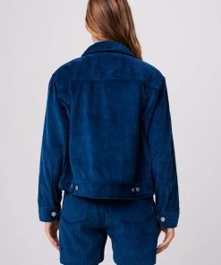 Clothing Afends Womens Anderson - Hemp Corduroy Jacket - Cobalt