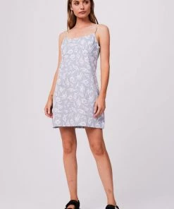 Afends Womens Tribal - Organic Mini Dress - Silver Clothing