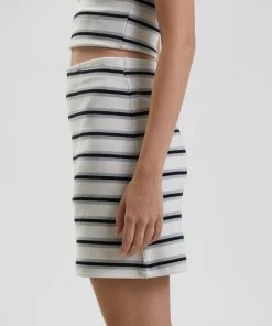 Clothing Afends Womens Moby - Hemp Striped Mini Skirt - Shadow 8 Clothing Afends Womens Moby - Hemp Striped Mini Skirt - Shadow