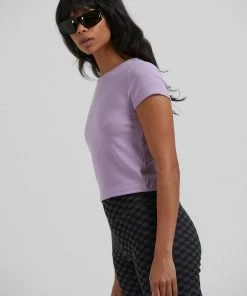 Afends Womens Faith - Hemp Ribbed T-Shirt - Orchid 7 Afends Womens Faith - Hemp Ribbed T-Shirt - Orchid