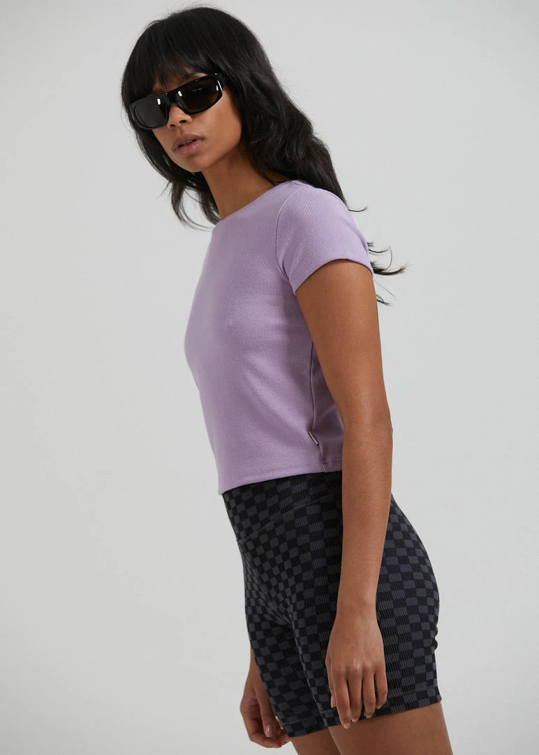 Afends Womens Faith - Hemp Ribbed T-Shirt - Orchid 3 Afends Womens Faith - Hemp Ribbed T-Shirt - Orchid