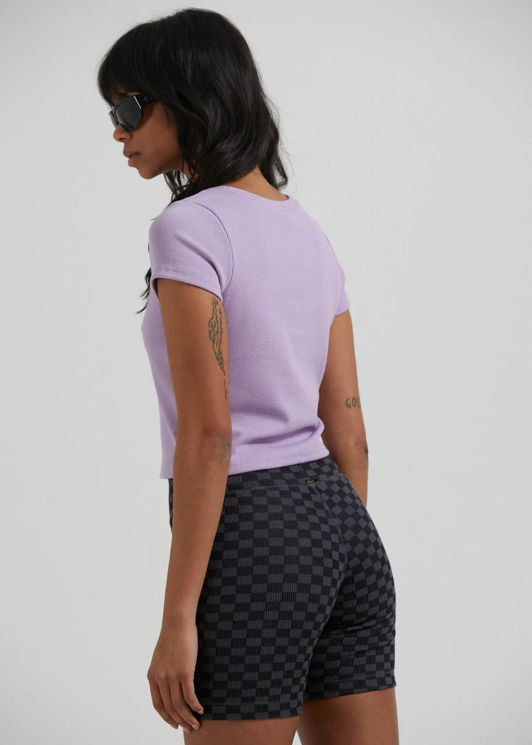 Afends Womens Faith - Hemp Ribbed T-Shirt - Orchid 4 Afends Womens Faith - Hemp Ribbed T-Shirt - Orchid