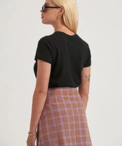 EVERYDAY ESSENTIALS Afends Womens Hemp Basics - Standard Fit Tee - Black