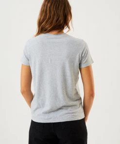 Afends Womens Basic - Hemp Standard T-Shirt - Shadow Grey Marle EVERYDAY ESSENTIALS