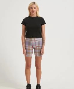 Afends Womens Faith - Hemp Ribbed T-Shirt - Black RIBBED STAPLES