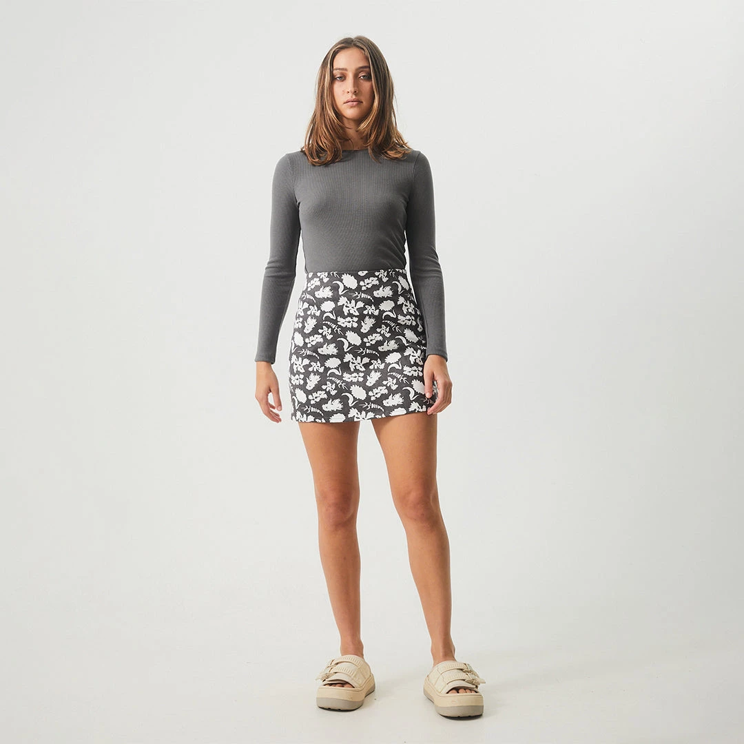 NEW ARRIVALS Afends Womens Harvey - Hemp Ribbed Long Sleeve Top - Steel 6 NEW ARRIVALS Afends Womens Harvey - Hemp Ribbed Long Sleeve Top - Steel