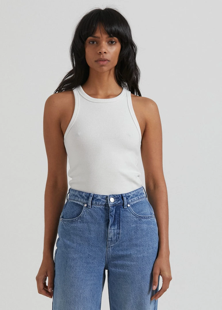 RIBBED STAPLES Afends Womens Lydia - Hemp Ribbed Singlet - Off White 1 RIBBED STAPLES Afends Womens Lydia - Hemp Ribbed Singlet - Off White