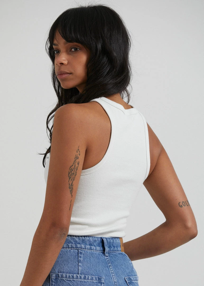 RIBBED STAPLES Afends Womens Lydia - Hemp Ribbed Singlet - Off White 4 RIBBED STAPLES Afends Womens Lydia - Hemp Ribbed Singlet - Off White