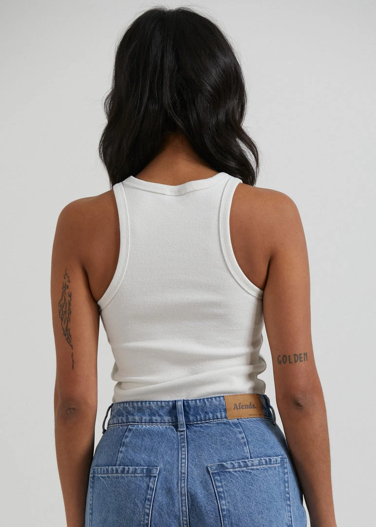 RIBBED STAPLES Afends Womens Lydia - Hemp Ribbed Singlet - Off White 5 RIBBED STAPLES Afends Womens Lydia - Hemp Ribbed Singlet - Off White