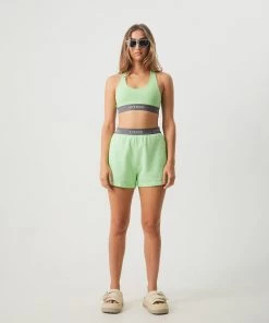Afends Womens Homebase - Hemp Sweat Shorts - Lime Green NEW ARRIVALS 11 Afends Womens Homebase - Hemp Sweat Shorts - Lime Green NEW ARRIVALS