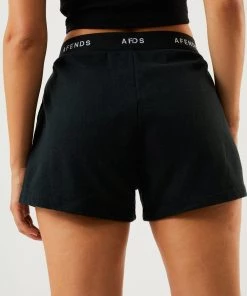 Afends Womens Homebase - Hemp Sweat Shorts - Black