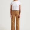 Afends Womens Shelby - Hemp Twill Wide Leg Pants - Chestnut EVERYDAY ESSENTIALS