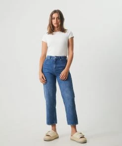 Afends Womens Shelby - Hemp Denim Wide Leg Jeans - Authentic Blue 11 Afends Womens Shelby - Hemp Denim Wide Leg Jeans - Authentic Blue