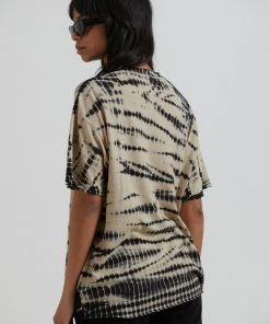 Clothing Afends Womens Glazing Up - Hemp Washed Oversized T-Shirt - Clay