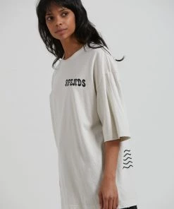 Afends Womens Shining - Recycled Oversized T-Shirt - Off White 8 Afends Womens Shining - Recycled Oversized T-Shirt - Off White