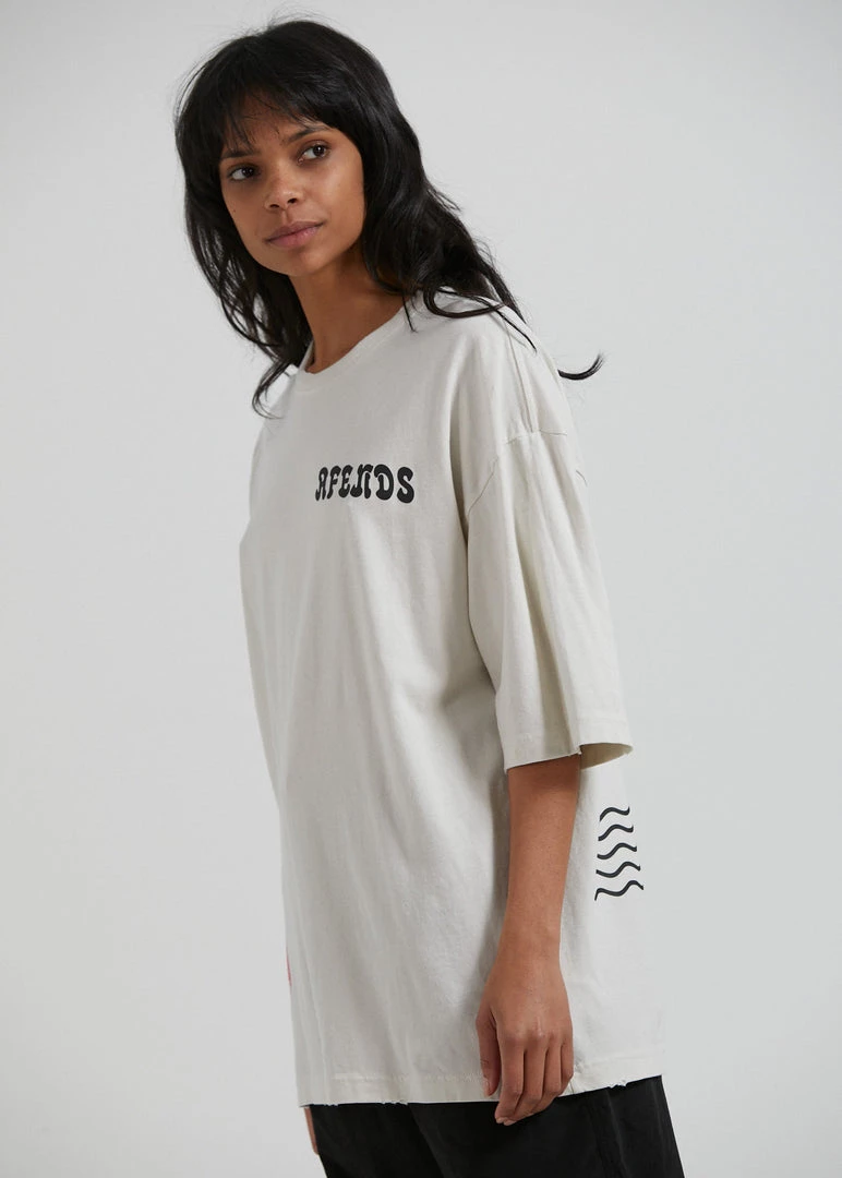 Afends Womens Shining - Recycled Oversized T-Shirt - Off White 4 Afends Womens Shining - Recycled Oversized T-Shirt - Off White