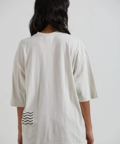 Afends Womens Shining - Recycled Oversized T-Shirt - Off White 9 Afends Womens Shining - Recycled Oversized T-Shirt - Off White