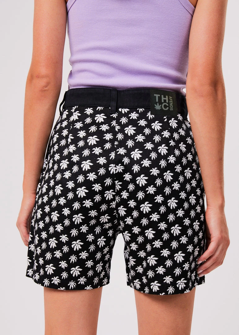 Clothing Afends Womens Pascale Shelby - Hemp High Waisted Shorts - Black 4 Clothing Afends Womens Pascale Shelby - Hemp High Waisted Shorts - Black