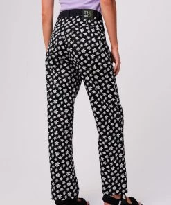 Afends Womens Pascale Shelby Long - Hemp Wide Leg Pants - Black