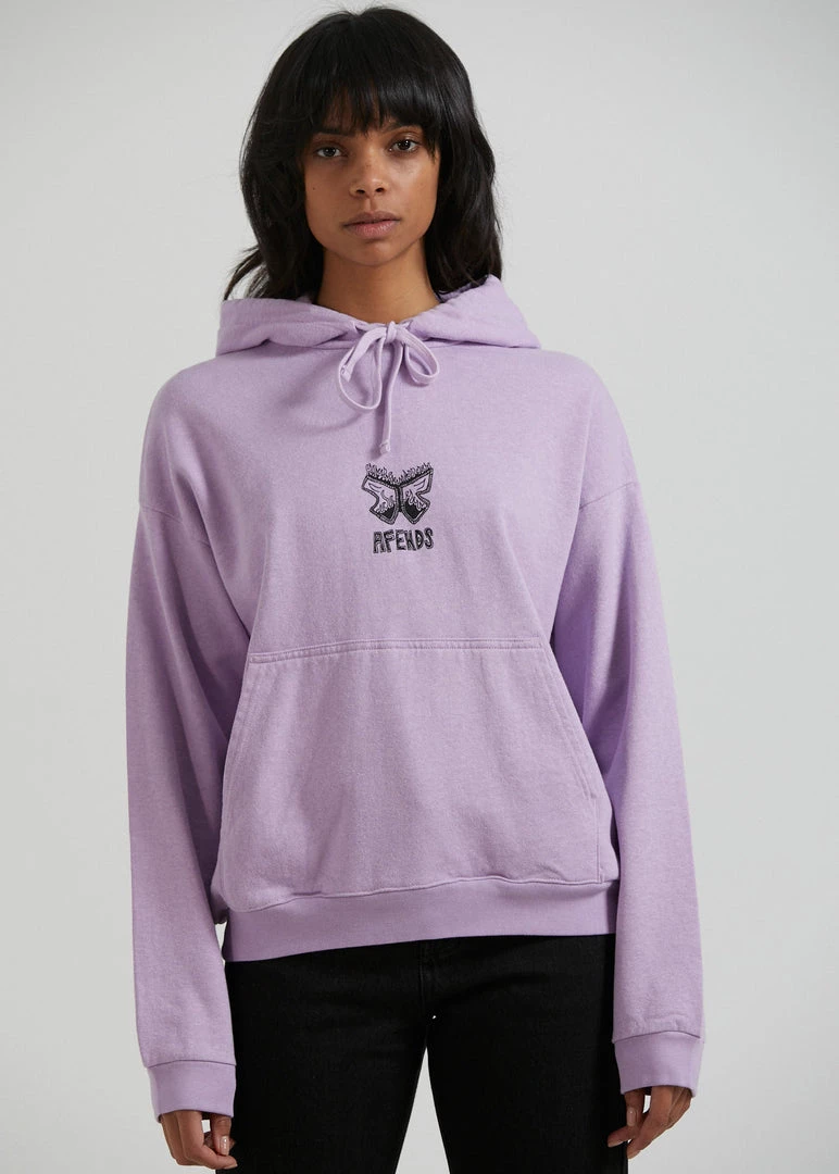 Afends Womens Little Dreamer - Hemp Graphic Hoodie - Orchid 1 Afends Womens Little Dreamer - Hemp Graphic Hoodie - Orchid