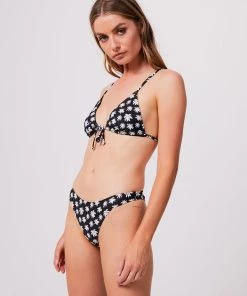 Clothing Afends Womens Pascale - Recycled Tie Bikini Top - Black