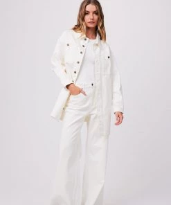 Afends Womens Tori - Organic Denim Dress - Off White