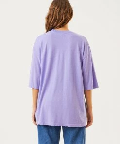Afends Womens Ava - Hemp Oversized Graphic T-Shirt - Plum