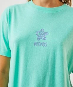 Clothing Afends Womens Paradoxic - Hemp Oversized Graphic T-Shirt - Mint