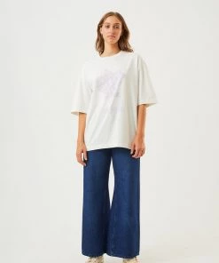 Afends Womens Solvie - Recycled Oversized Graphic T-Shirt - Off White 7 Afends Womens Solvie - Recycled Oversized Graphic T-Shirt - Off White