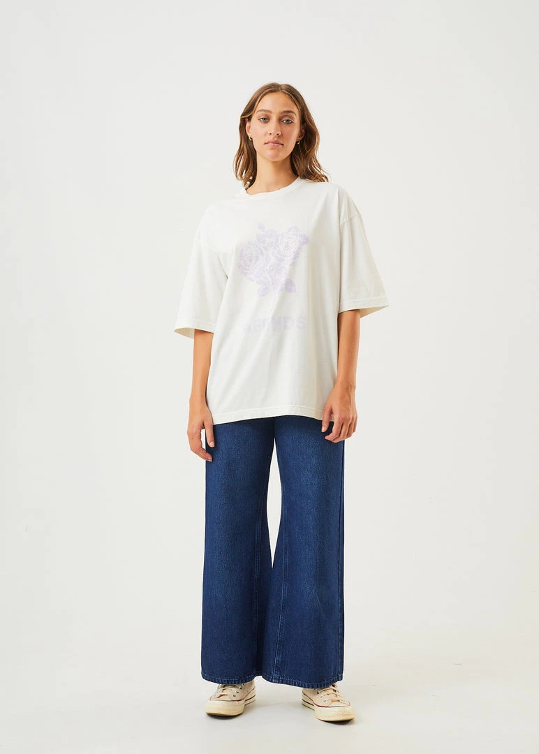 Afends Womens Solvie - Recycled Oversized Graphic T-Shirt - Off White 3 Afends Womens Solvie - Recycled Oversized Graphic T-Shirt - Off White