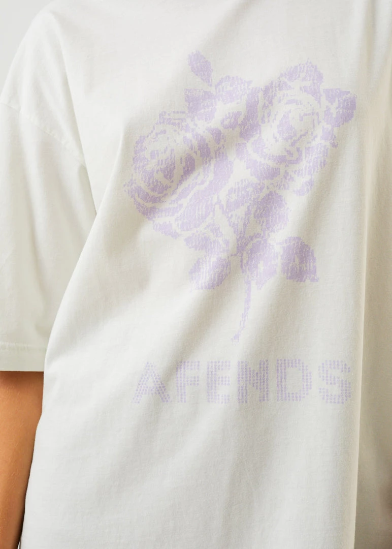 Afends Womens Solvie - Recycled Oversized Graphic T-Shirt - Off White 2 Afends Womens Solvie - Recycled Oversized Graphic T-Shirt - Off White