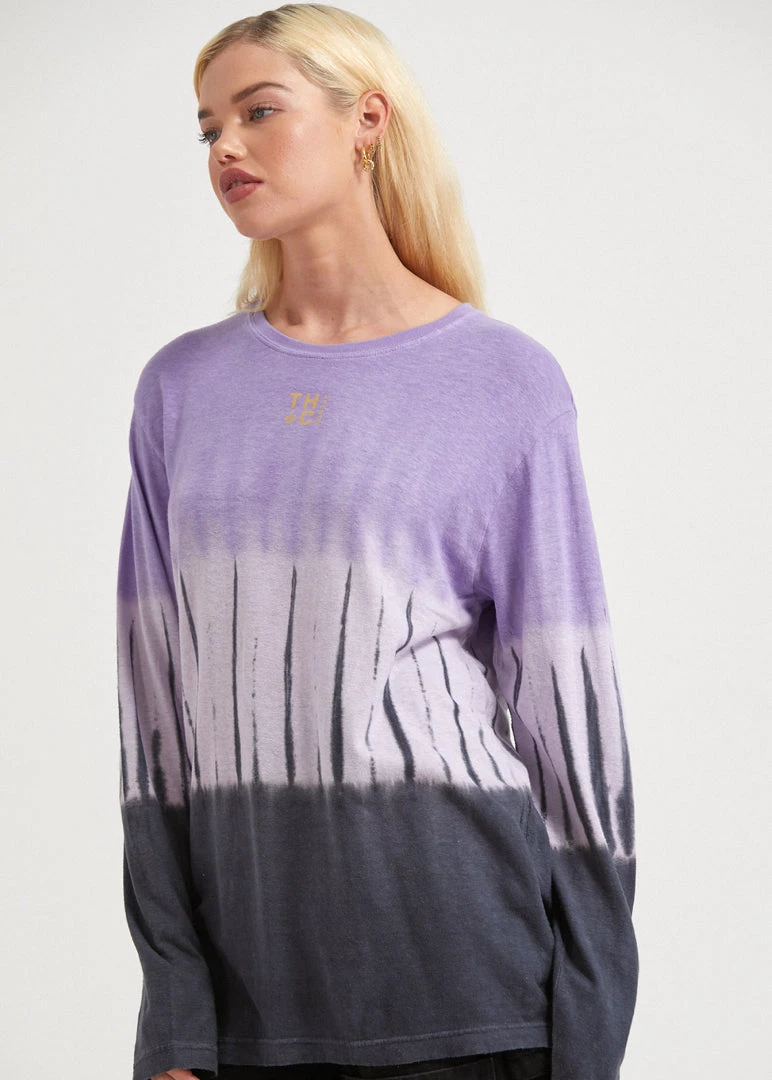 Clothing Afends Womens Moonshadow - Hemp Washed Long Sleeve T-Shirt - Plum 2 Clothing Afends Womens Moonshadow - Hemp Washed Long Sleeve T-Shirt - Plum